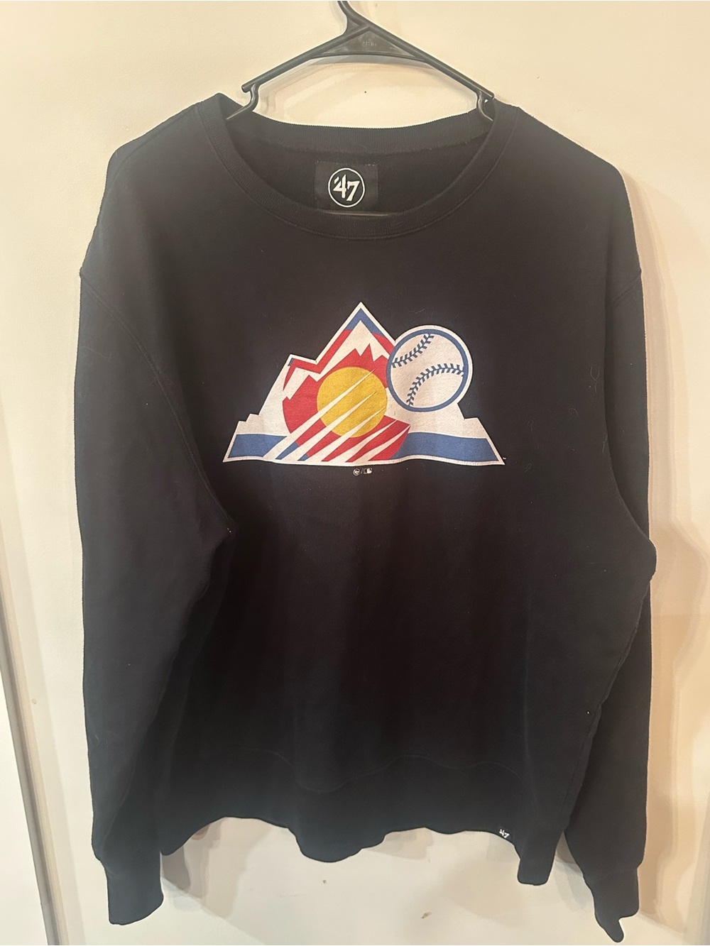 Colorado Rockies MLB Men's XL ‘47 Black Sweatshirt Sweater